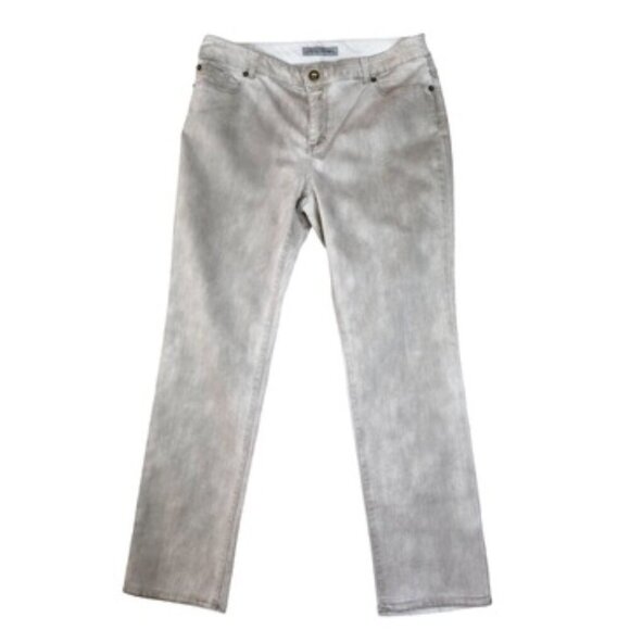 Chico’s Platinum Jeans 2.5 Straight Light Wash Y2K Western Embossed Pockets - Picture 2 of 9